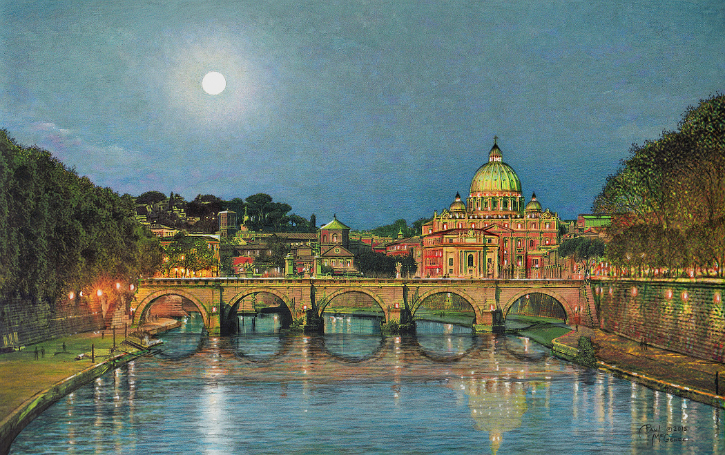 Vatican City - St. Peter's by Moonlight (Paul McGehee)