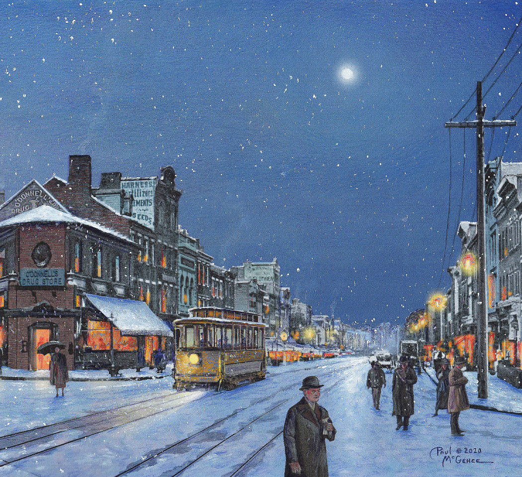 Georgetown Snowfall - M Street in 1920 (Paul McGehee)