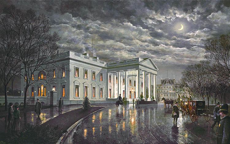 The White House by Moonlight / remarqued (Paul McGehee)